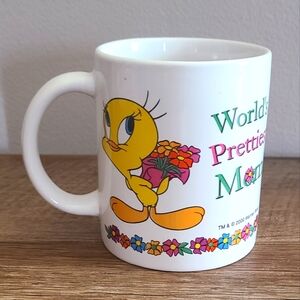 🌟Vintage Tweety Bird "World's Prettist Mom" Coffee Mug